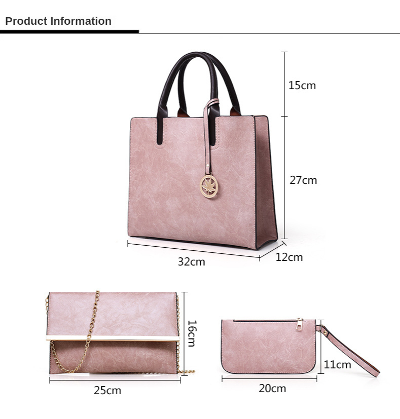 European and American Style Trendy Handbags 2021 New Son-mother Bag PU Big Bag Multi-piece Big Bag