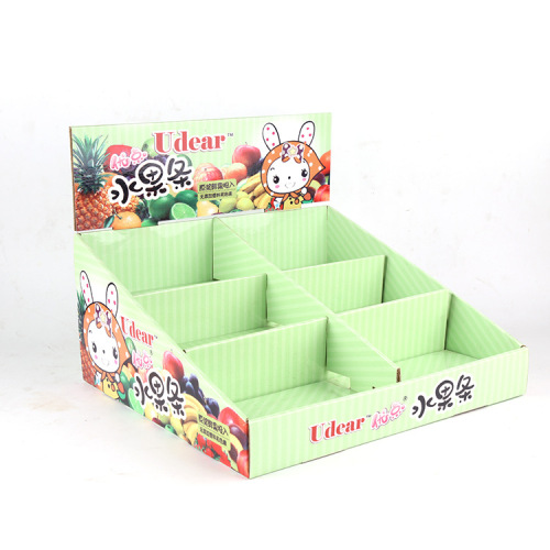 Boîte d&#39;affichage de papier de compteur de carton imprimé par couleur recyclée faite sur commande pour la vente au détail