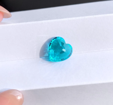Heart Shaped Light Blue Lab Grown Paraiba Sapphire