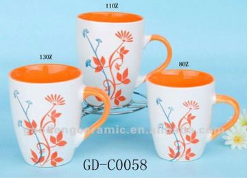 orange tall custom coffee mugs