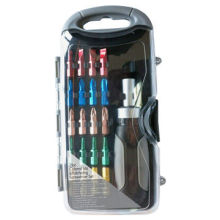 Ratchet S/D and colored bits set, 21 pieces