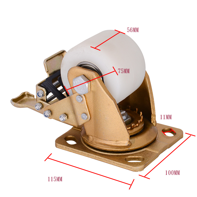 3 Inch Nylon Caster With Brake