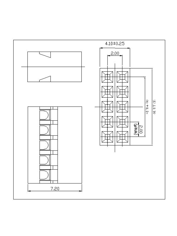 AH2005-2XNP Dupont2.0 housing,Dual row