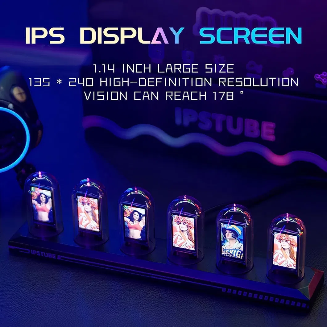 Stylish Glowing Tube Clock for Home and Office Decor