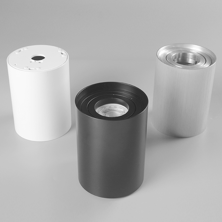 IP20 CE surface mounted led ceiling lights aluminium housing cylinder mount led downlight housing