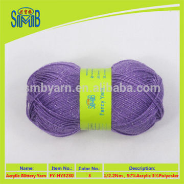 oeko tex quality knitting yarn factory SMB wholesale classic yarn glittery on 100g skeins