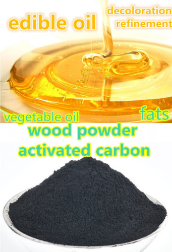 Sawdust activated carbon for edible cooking oil refining