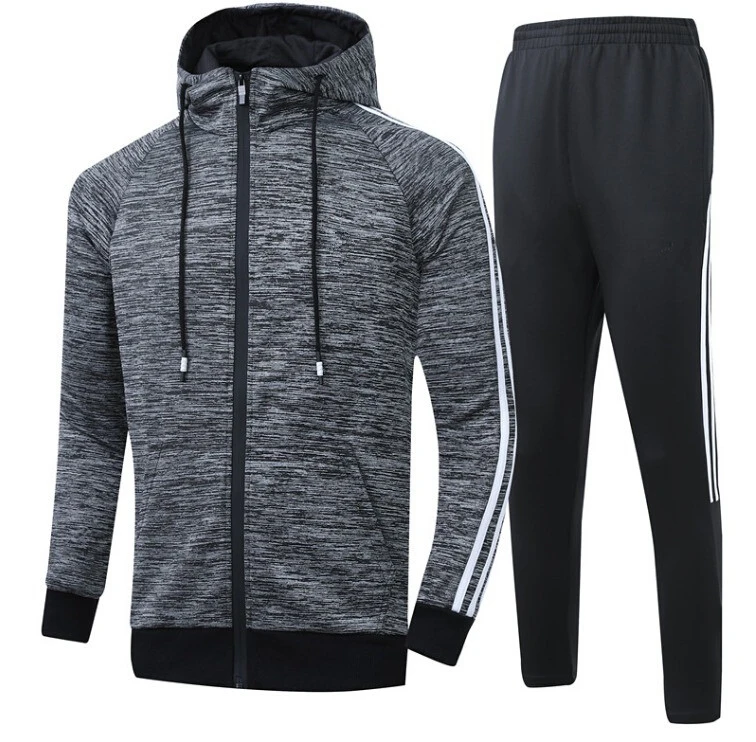 Wholesale Plain Sports Wear Zip up/Pullover/Xxxl Hoodies Stripe Sports Track Suit Custom Hoodies with Zipper