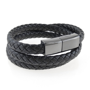 Wearable leather bracelet charger cable for iphone