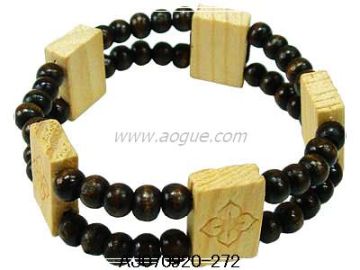 wood beads bangle