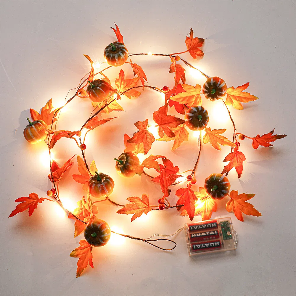 Cozy Warm Autumn Maple Leaf String Lights for Home Decor