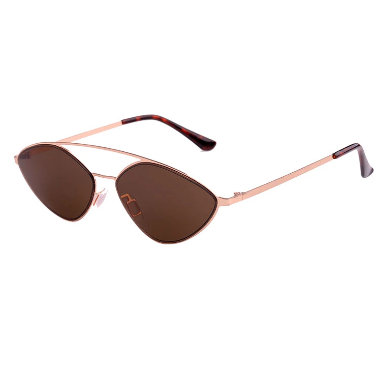 2019 Design Rectangle Shape Stylish Metal Sunglasses