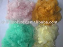 colored recycled polyester staple fiber