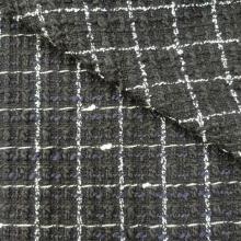 Woolen Boucle checked fabric