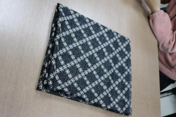 Wool and Silver Silk Shawl