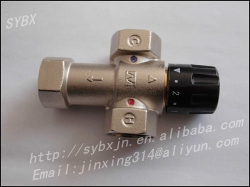 Alibaba China Supplier Brass 1" DN25 Solar Energy Thermostatic Mixing Valve