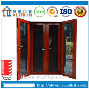 Double leaf aluminum casement door