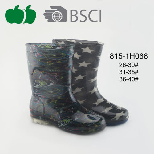 Crianças de alta qualidade Pvc Jelly Rain Boots