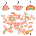 Kawaii Summer Watermelon Flat back Resina Cabochon Scrapbooking Custodia per telefono fai da te Decorazione Abbellimenti Accessori