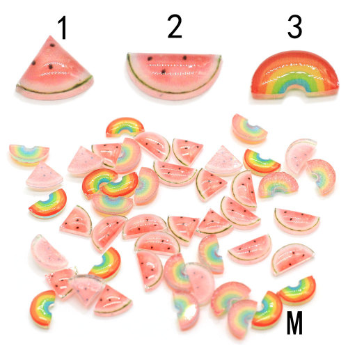 Kawaii Sommer Wassermelone flache Rückseite Harz Cabochon Scrapbooking DIY Telefonhülle Dekoration Verzierungen Zubehör