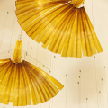 Art custom leaf shape amber crystal pendant light