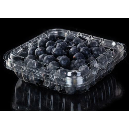 Kotak plastik clamshell blueberry bening