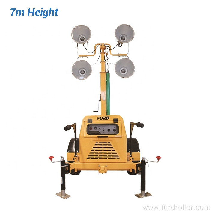 Narrow Body Vertical Mast Diesel Generator Light Tower