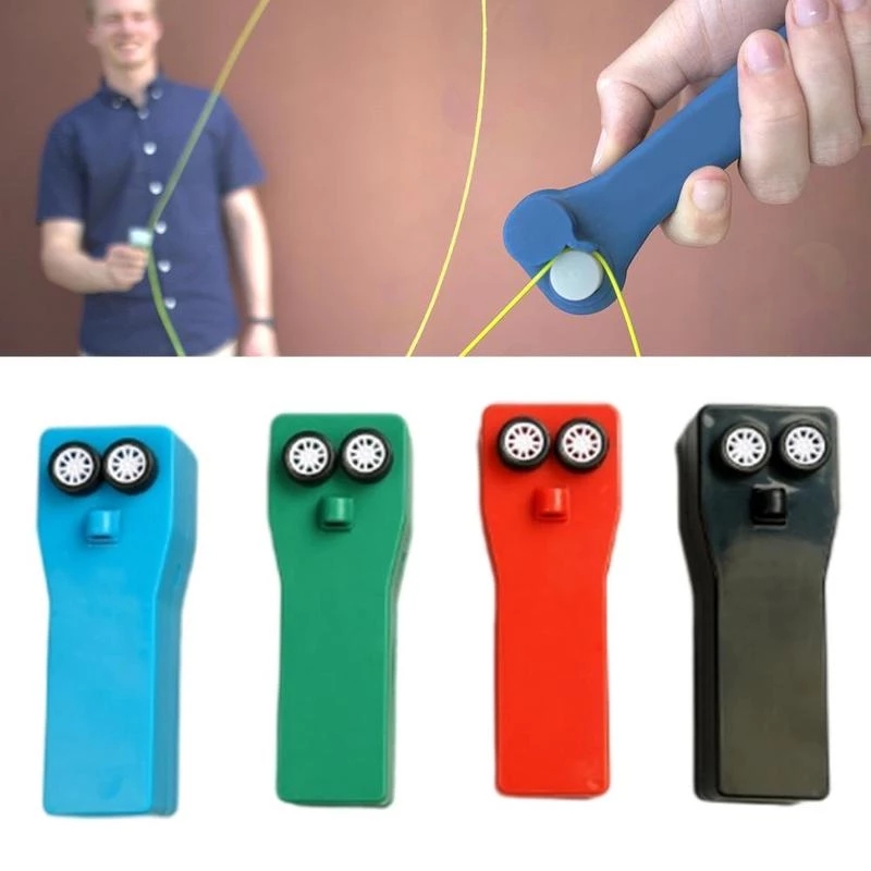 Toy String Rope Propeller with Rope String Controller Creative Party Flavor Rope Launcher Thruster Portable Fun Electric Toy