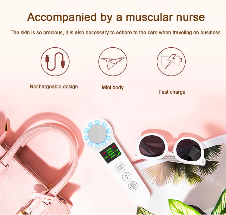 Facial multifunctional hot cold beauty cosmetic instrument