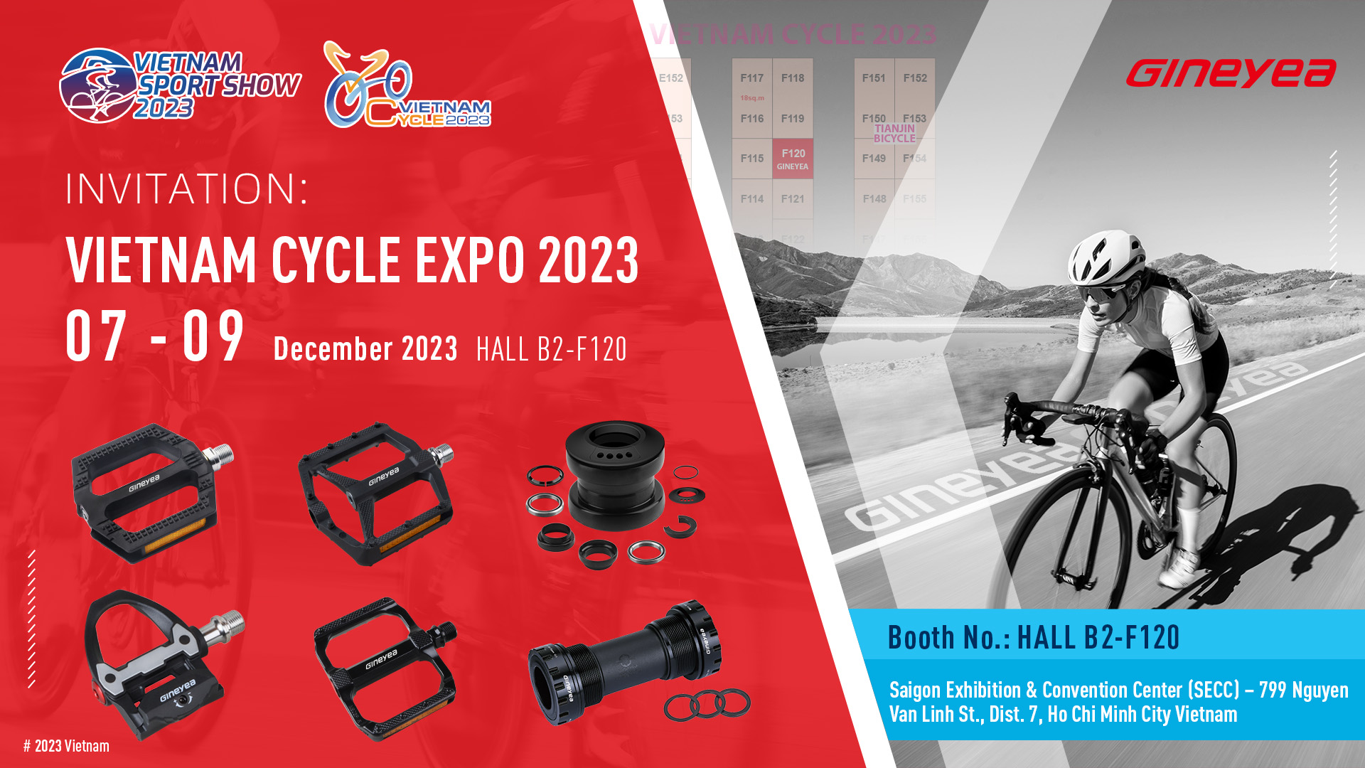GINEYEA VIetnam Cycle Expo 2023 Invitaion
