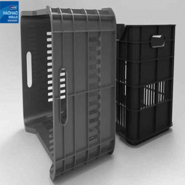 Plastic injection turnover box mould