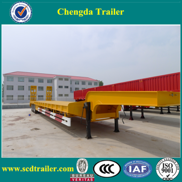 tri axle 50 tons 60 tons extendable low bed trailer