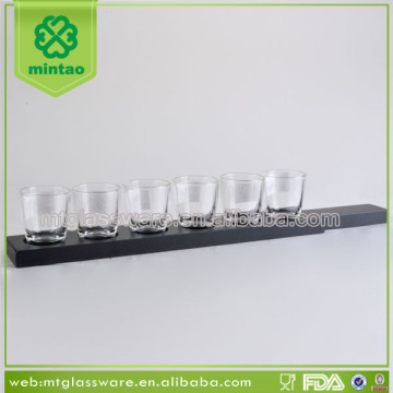 Classical 2016 tequila alcohol shot glass gift sets with black wooden plate