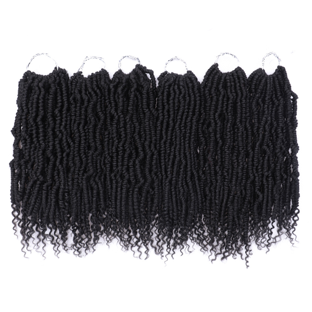 Wholesale Bomb Twist Crochet Hair Extensions Curly Bomb Spring Twist Crochet Braiding Hair Ombre Color Synthetic Fiber 12inch