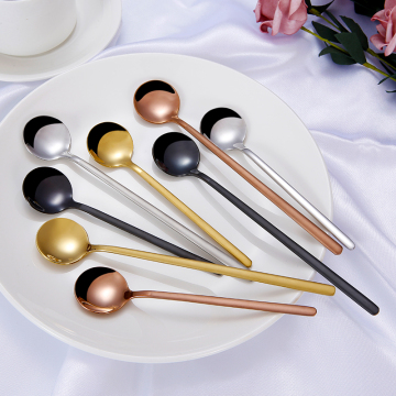 Korean Spoon Stainless Steel Small Circular Spoon