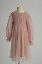 Pink Sheer Soft Chiffon Dress