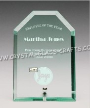 Blank Cheap Jade Glass Trophy