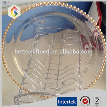 glass beaded charger plate wholesale
