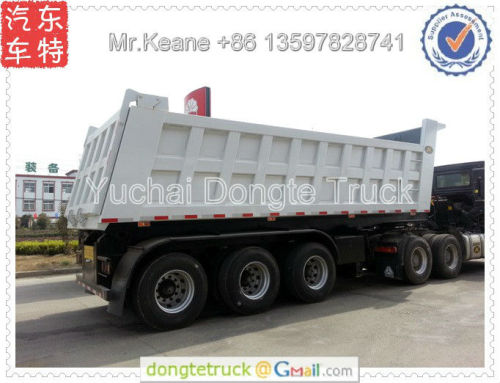 Heavy duty tipper semi trailer,3 axles dump truck trailer +86 13597828741