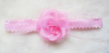 Petite plume Rose dentelle ruban, bandeau de dentelle, coiffe