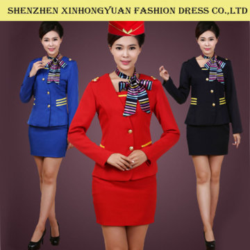 Custom Fashion ariline Stewardess Uniform,Wholesale Stewardess Uniform