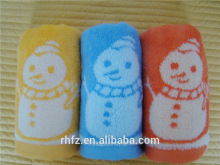 Christmas snowman jacquard towel kids love towel hot hand towel zero twist