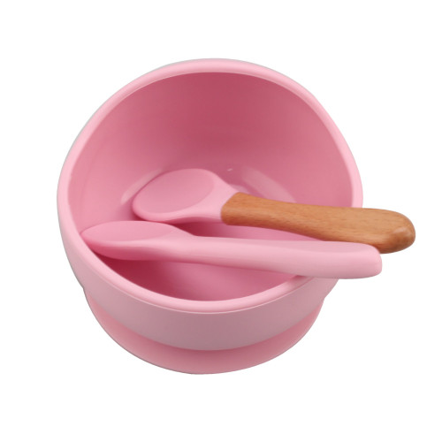 Whole Silicone Baby Feeding Bowl with spoon