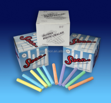 100 pcs White Color Dustless Chalk For School