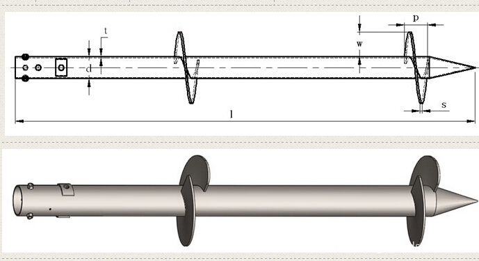 Vis de terre ground screw