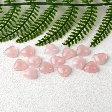 Natural Pink Rose Quartz Loose Heart Gemstone Wholesale