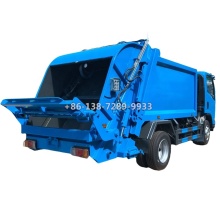 Japanese ISUZU 6cbm 4x2 Small Rear Loader Compressed Garbage Truck For Sale