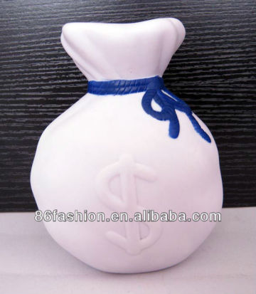 plastic money bank, kids money bank, money bag coin bank