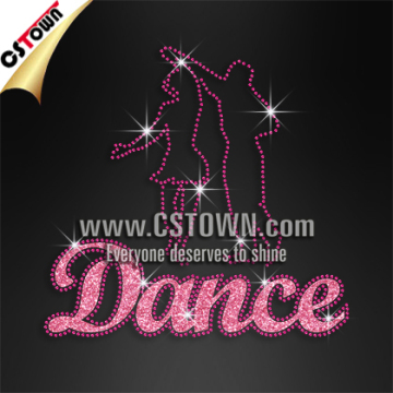 Wholesale Iron on Dance Custom Design Rhinestone Transfers