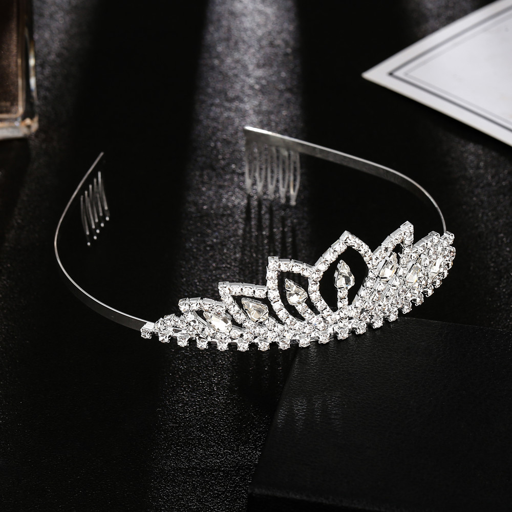 Women's Bridal Tiara Birthday Party Crown Pageant Tiara With Combs